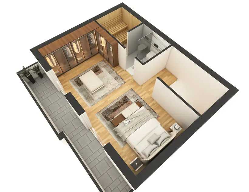 Stan 1 — render treće etaže
